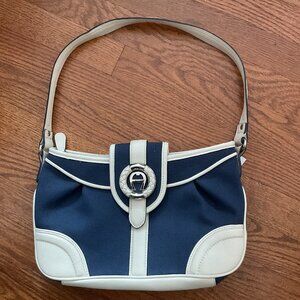 NWT Aigner Navy Canvas Handbag